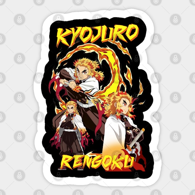 Kyojuro Rengeku Demon Slayer Sticker by Pure Touch